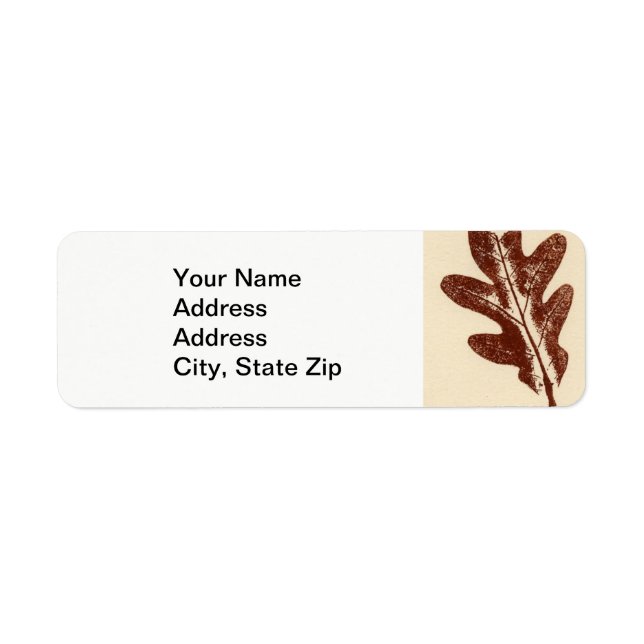 Nature Leaf Print, brown oak leaf' autumn (Front)