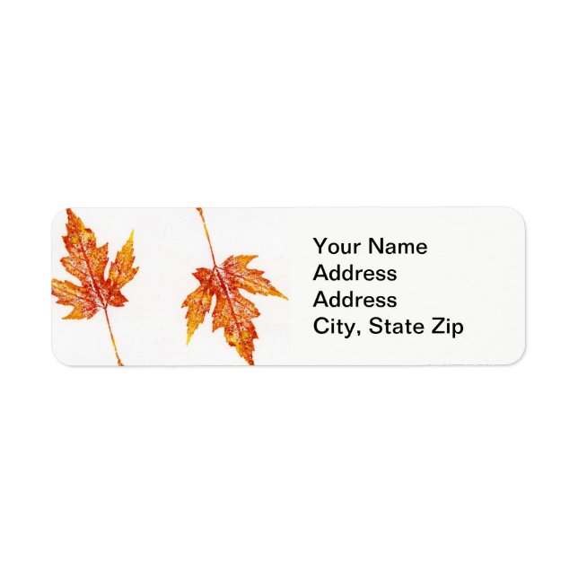 Nature Leaf Print,  double maple oranges, (Front)