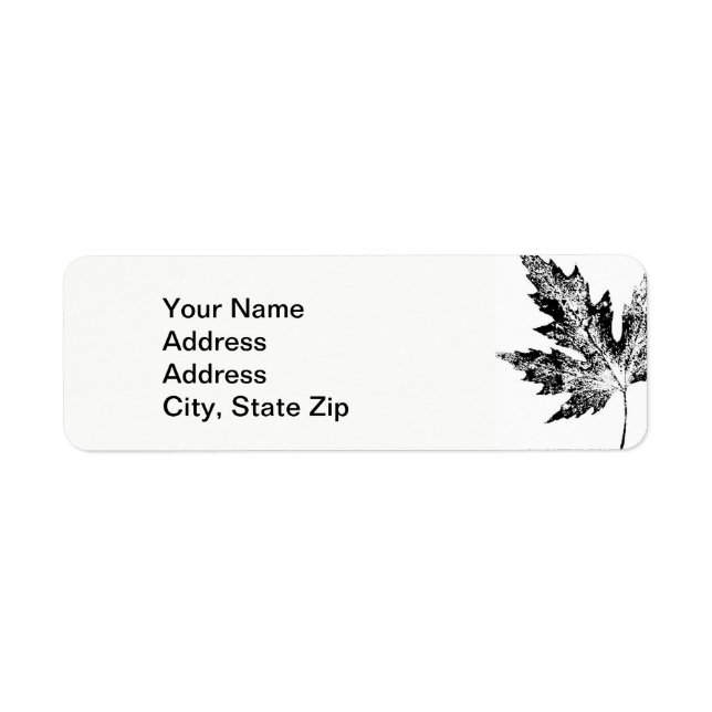 Nature Leaf Print, large black maple leaf. (Front)