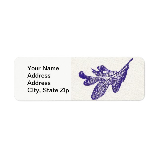 Nature Leaf Print, lavender oak leaf' (Front)