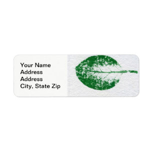 Nature Leaf Print, spring apple leaf in green.