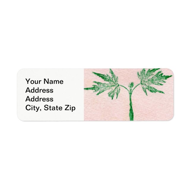 Nature Leaf Print, spring maple twins in green. (Front)
