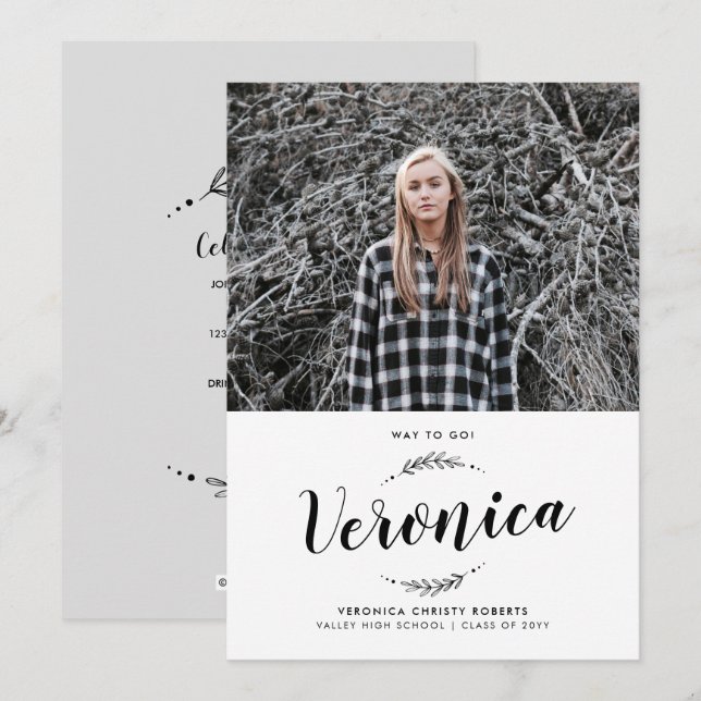 Nature Light Graduation Announcement (Front/Back)