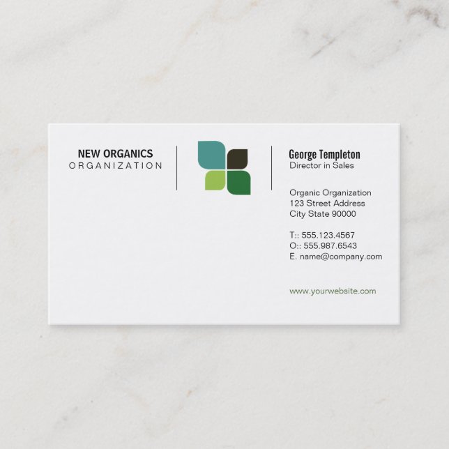 Nature Logo (Grid Variation) Business Card (Front)