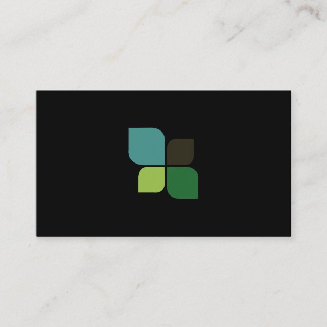 Nature Logo (jet black) Business Card (Front)