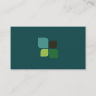 Nature Logo (midnight green) Business Card