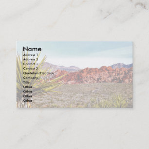 Nature Lover Desert Scenery Business Card
