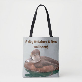 Nature Lover Female Lake Duck Photo Wild Bird Tote Bag