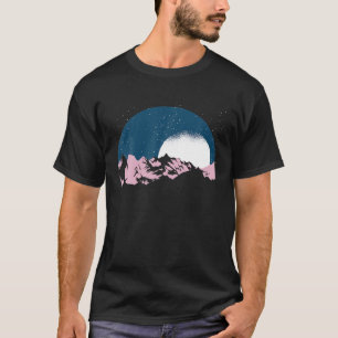 Nature Lover Full Moon Mountain Hiker Moonlight Hi T-Shirt