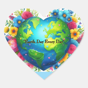 Nature-Lover Heart Earth Artwork  Sticker