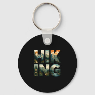 Nature lover hiking design mountain adventure key ring