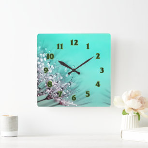 Nature lover square wall clock