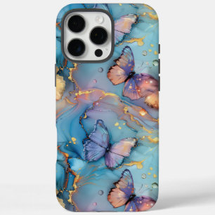 Nature Lovers Boho Marble Butterfly iPhone 16 Pro Max Case