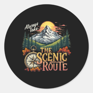 Nature Lovers Nature Wander Apparel Uni-adult Retr Classic Round Sticker