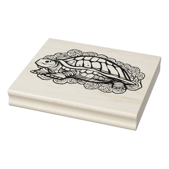 Nature Lovers Turtle Art Turtles                   Rubber Stamp (Stamp)
