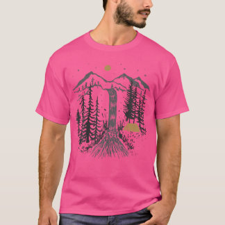 Nature Lovers Waterfall Love Hiking Mountain Water T-Shirt
