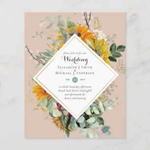 Nature Lovers Wedding Foral Greenery Rustic Boho Flyer