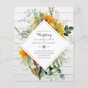 Nature Lovers Wedding Foral Greenery Rustic Boho Flyer