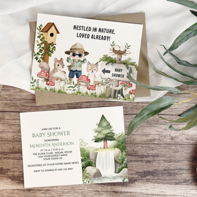 Nature Loving Baby Animals Baby Shower Invitation (Creator Uploaded)