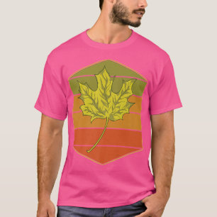 Nature Maple Leaf Autumn Lover Retro Forest Leaves T-Shirt