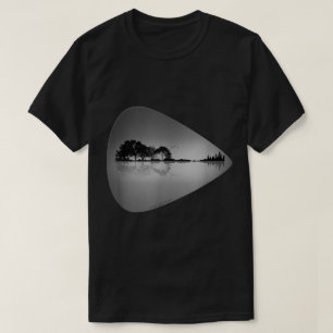 Nature Meets City Guitar Pick Design T-Shirt