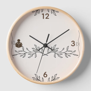 Nature Meets Time – Custom Wood Frame Wall Clock