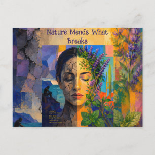 Nature Mends What Breaks – A Portrait of Renewal Holiday Postcard