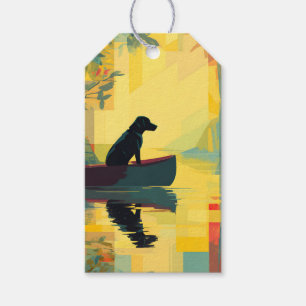 Nature Minimalist Black Labrador Canoe Gift Tags