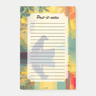 Nature Minimalist Black Labrador Canoe Post-it Notes