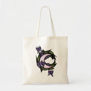 Nature Moon Butterflies Butterfly Purple Art Tote Bag