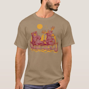 Nature Moose Forest Bear Canoe T-Shirt