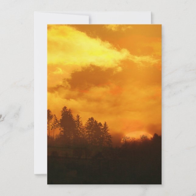 NATURE MORNING SUNRISE  INVITATION (Front)