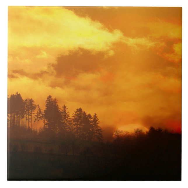 NATURE MORNING SUNRISE  TILE (Front)
