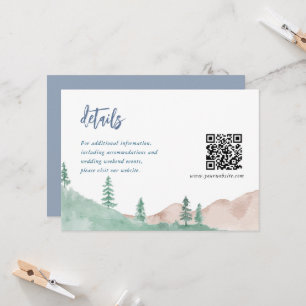 Nature Mountain Forest Wedding Enclosure cards