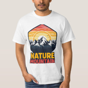 Nature Mountains Adventure Retro Travel Design T-Shirt