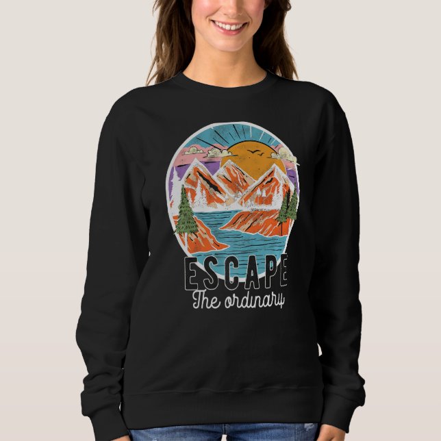 Nature  Mountains Climbers Hikers Camping Retro Sweatshirt (Front)