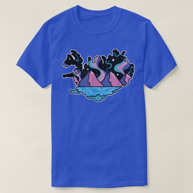 Nature Mountains Night Sky  T-Shirt (Design Front)