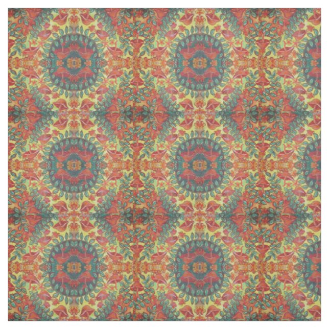 nature mushroom pattern fabric (Swatch)