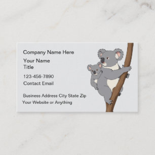 Nature Natural Koala Bear Theme Business Card