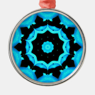 NATURE OCEAN BLUE METAL TREE DECORATION