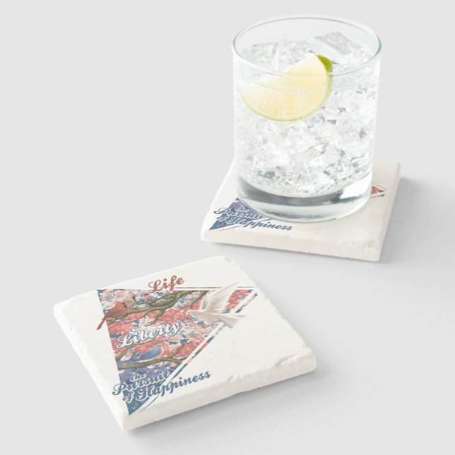 Nature of America Stone Coaster (Side)