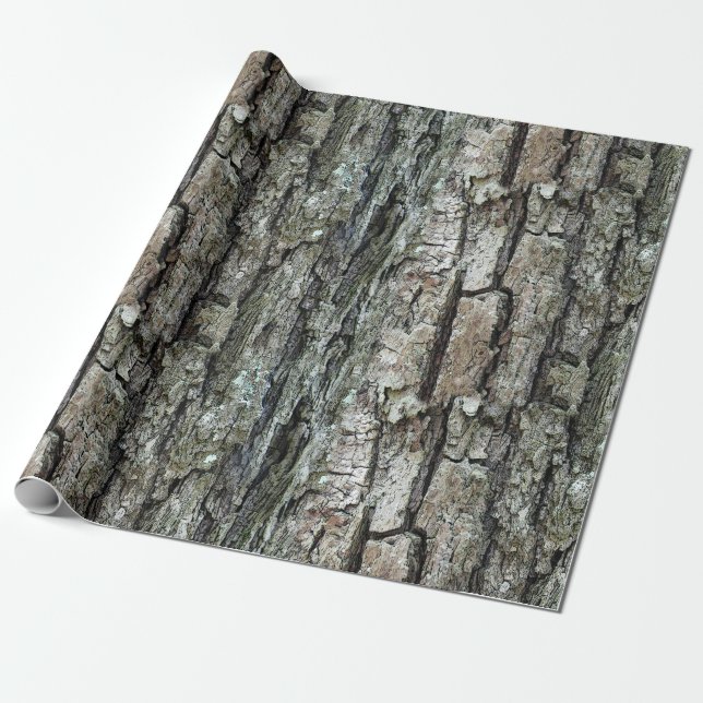 Nature Old Pine Bark Wrapping Paper (Unrolled)