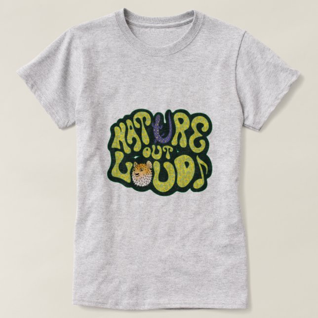 Nature Out Loud women's tee full colour logo (Design Front)