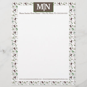 Nature Outdoor Profession Green Frogs Brown Custom Letterhead