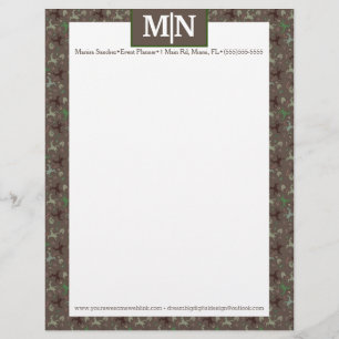 Nature Outdoor Profession Green Frogs Brown Custom Letterhead