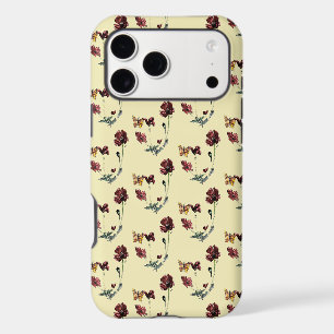Nature Pattern Butterfly Poppies Custom Colour
