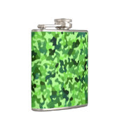 Nature Pattern - Green Blue Black Hip Flask (Right)