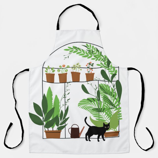 Nature pattern, greenhouse, gardening. Fence, flow Apron (Front)