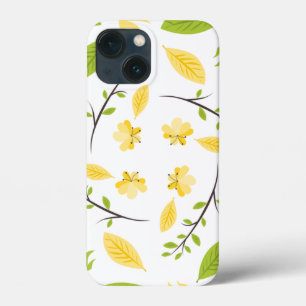 Nature Pattern Leaves Drawing Sketch Flowers  iPhone 13 Mini Case