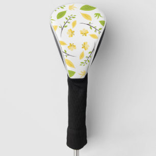 Nature Pattern Leaves Drawing Sketch Flowers Golf Head Cover